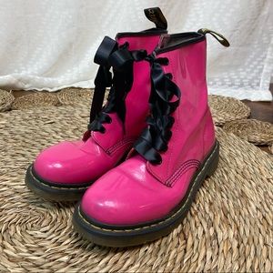 Dr. Martens Pink Lace Up Boots